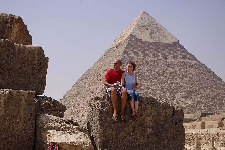 Pirámides de Giza, en Egipto