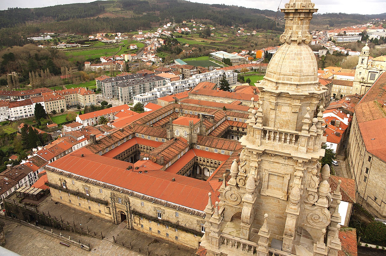 catedral de Santiago de Compostela, vista aérea