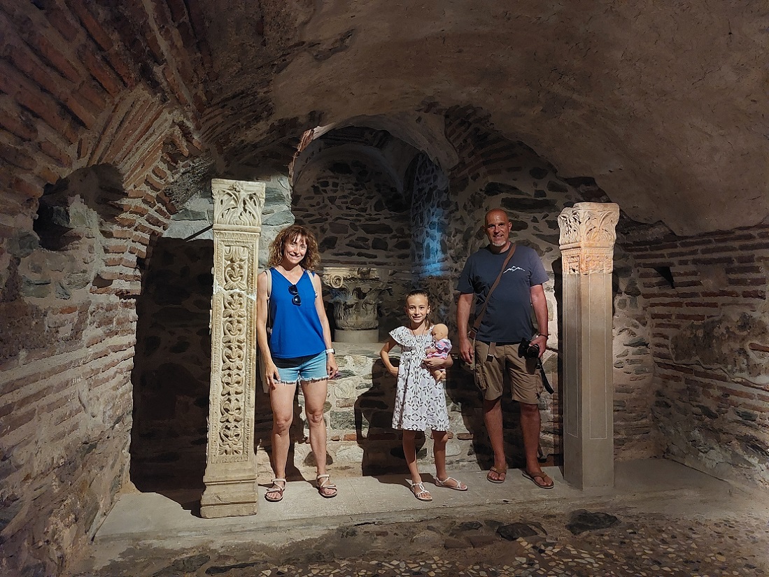 cripta de la iglesia bizantina de San Demetrio, Tesalonica, Grecia