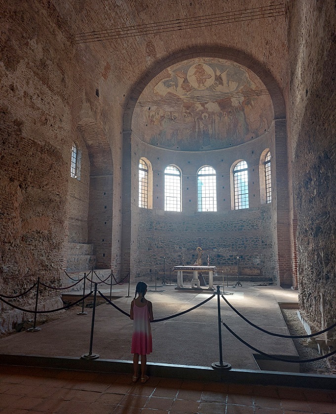 abside, rotonda o mausoleo romano de Galerio, Tesalonica, Grecia